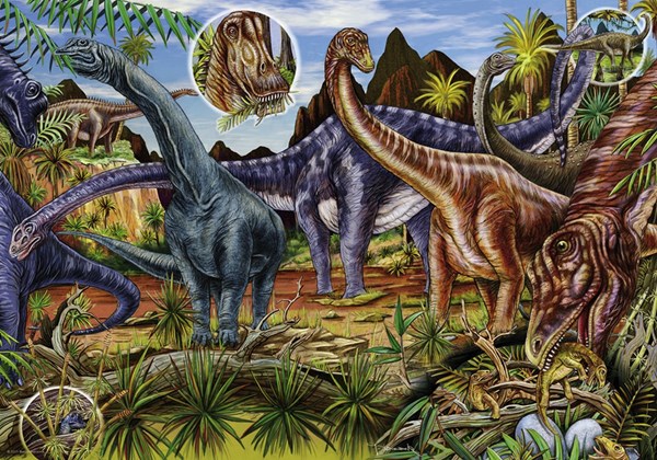 Heye (29722) - M. Wieczorek: "Pflanzenfressende Dinosaurier" - 500 Teile Puzzle