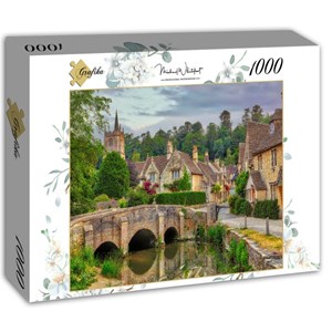 Grafika (02960) - "Castle Combe, Cotswolds" - 1000 Teile Puzzle