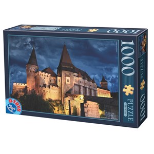 D-Toys (74775) - "Burg Hunedoara bei Nacht, Rumänien" - 1000 Teile Puzzle