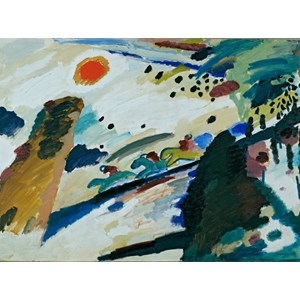Grafika (00628) - Vassily Kandinsky: "Romantic Landscape, 1911" - 2000 Teile Puzzle