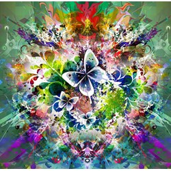 Grafika (00784) - "Frühlingsblumen und Schmetterlinge" - 1500 Teile Puzzle