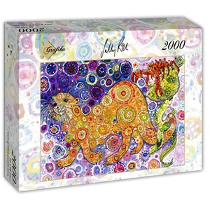 Grafika (t-00899) - Sally Rich: "Otters Catch" - 2000 Teile Puzzle