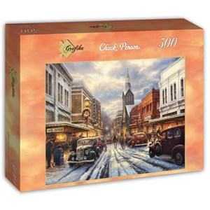 Grafika (t-00810) - Chuck Pinson: "The Warmth of Small Town Living" - 500 Teile Puzzle