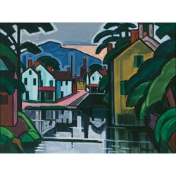 Grafika (00516) - Oscar Bluemner: "Old Canal Port, 1914" - 2000 Teile Puzzle