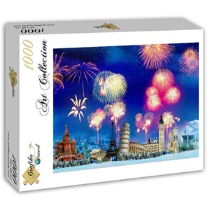Grafika (t-00869) - "Silvester auf der ganzen Welt" - 1000 Teile Puzzle
