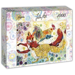 Grafika (t-00881) - Sally Rich: "Leaping Fox's" - 1000 Teile Puzzle
