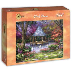 Grafika (t-00813) - Chuck Pinson: "Swan Pond" - 1000 Teile Puzzle