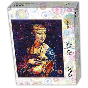 Grafika (t-00889) - Leonardo Da Vinci, Sally Rich: "Lady with an Ermine, by Sally Rich" - 1000 Teile Puzzle