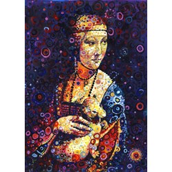 Grafika (t-00890) - Leonardo Da Vinci, Sally Rich: "Lady with an Ermine" - 500 Teile Puzzle