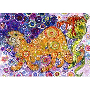 Grafika (t-00900) - Sally Rich: "Otters Catch" - 1500 Teile Puzzle