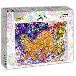 Grafika (t-00900) - Sally Rich: "Otters Catch" - 1500 Teile Puzzle