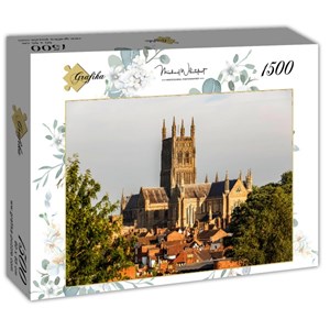 Grafika (t-00936) - "Worcester Cathedral viewed from Fort Royal Park" - 1500 Teile Puzzle