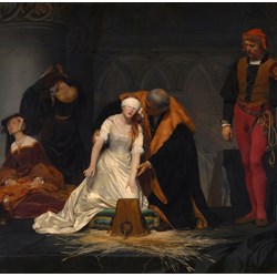 Grafika (00752) - Paul Delaroche: "Die Hinrichtung der Lady Jane Grey, 1833" - 1500 Teile Puzzle