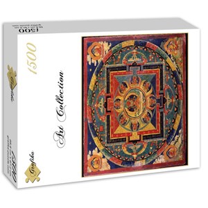 Grafika (00753) - "Tibetische Schule, Amitabha Mandala" - 1500 Teile Puzzle