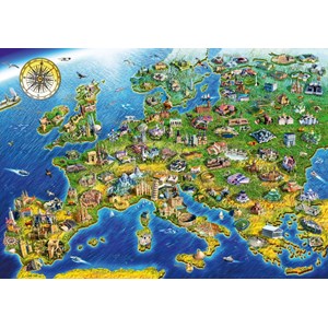 Bluebird Puzzle (70322) - Adrian Chesterman: "European Landmarks" - 1000 Teile Puzzle