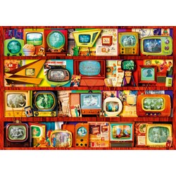 Bluebird Puzzle (70330) - Steve Crisp: "Golden Age of Television-Shelf" - 1000 Teile Puzzle