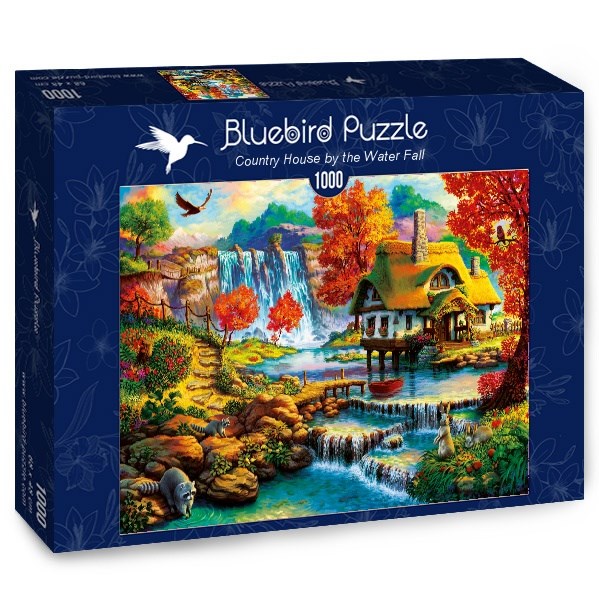Bluebird Puzzle (70339) - "Country House by the Water Fall" - 1000 Teile Puzzle