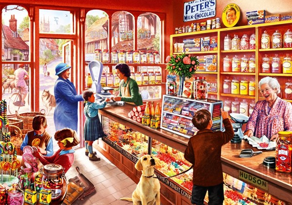 Bluebird Puzzle (70318) - Steve Crisp: "Sweetshop" - 1000 Teile Puzzle