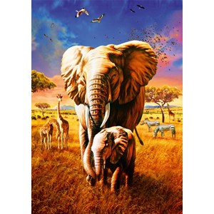 Bluebird Puzzle (70314) - Adrian Chesterman: "Elephant" - 1000 Teile Puzzle