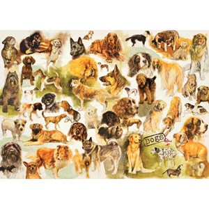 Jumbo (18596) - "Hunde Poster" - 1000 Teile Puzzle