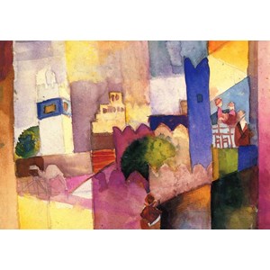 Grafika (00440) - August Macke: "Kairouan (III), 1914" - 1000 Teile Puzzle