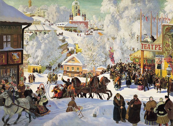 D-Toys (73846) - Boris Kustodiev: "Maslenitsa" - 1000 Teile Puzzle