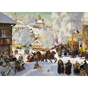 D-Toys (73846) - Boris Kustodiev: "Maslenitsa" - 1000 Teile Puzzle