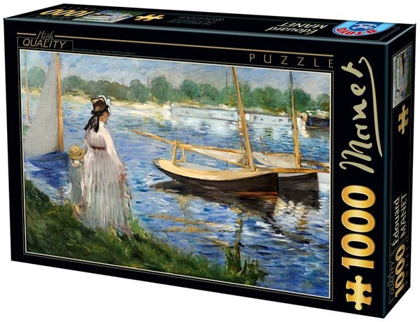D-Toys (74522) - Edouard Manet: "Seine-Ufer bei Argenteuil" - 1000 Teile Puzzle