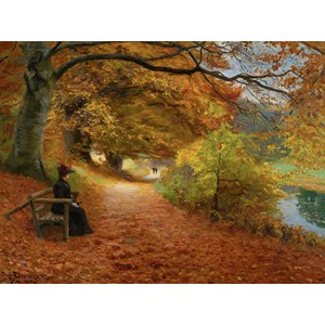 D-Toys (75093) - H. A. Brendekilde: "A Wooded Path in Autumn" - 1000 Teile Puzzle