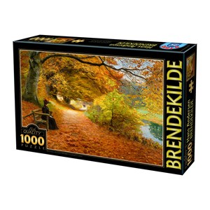 D-Toys (75093) - H. A. Brendekilde: "A Wooded Path in Autumn" - 1000 Teile Puzzle