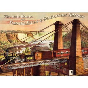 D-Toys (74966) - "The only Route via Niagara Falls & Suspension Bridge" - 1000 Teile Puzzle