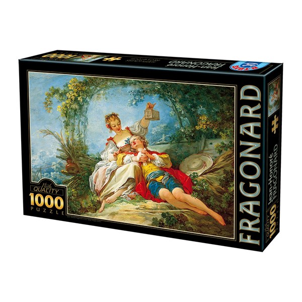 D-Toys (74997) - Jean-Honoré Fragonard: "Happy Lovers" - 1000 Teile Puzzle