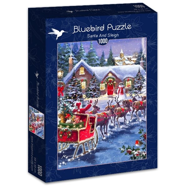Bluebird Puzzle (70073) - "Santa And Sleigh" - 1000 Teile Puzzle