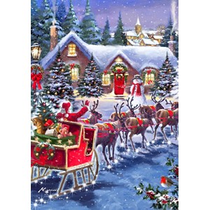 Bluebird Puzzle (70073) - "Santa And Sleigh" - 1000 Teile Puzzle