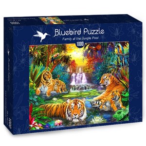 Bluebird Puzzle (70155) - Jan Patrik Krasny: "Family at the Jungle Pool" - 1000 Teile Puzzle
