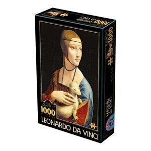 D-Toys (74973) - Leonardo Da Vinci: "Dame mit dem Hermelin" - 1000 Teile Puzzle