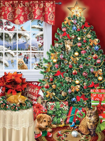 SunsOut (35020) - Lori Schory: "Cat Tree" - 1000 Teile Puzzle