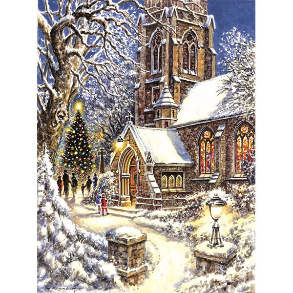 SunsOut (44131) - "Church in the Snow" - 1000 Teile Puzzle