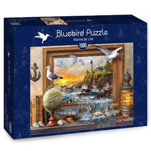Bluebird Puzzle (70112) - Dominic Davison: "Marine to Life" - 1000 Teile Puzzle