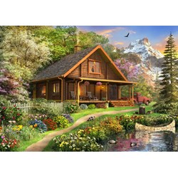 Bluebird Puzzle (70118) - Dominic Davison: "A Log Cabin Somewhere in North America" - 500 Teile Puzzle