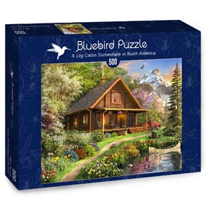 Bluebird Puzzle (70118) - Dominic Davison: "A Log Cabin Somewhere in North America" - 500 Teile Puzzle