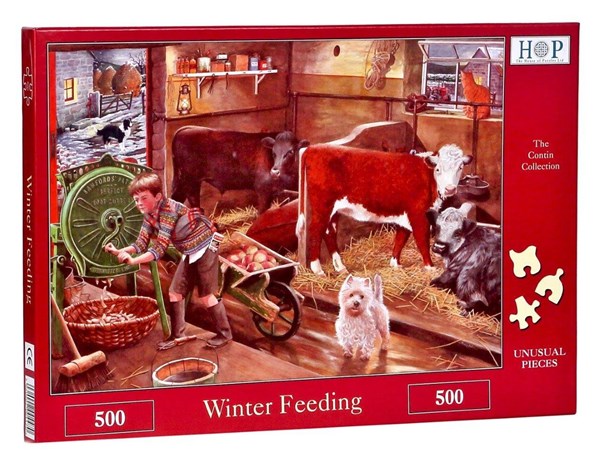 The House of Puzzles (4470) - "Winter Feeding" - 500 Teile Puzzle