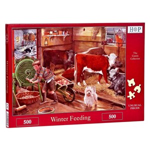 The House of Puzzles (4470) - "Winter Feeding" - 500 Teile Puzzle