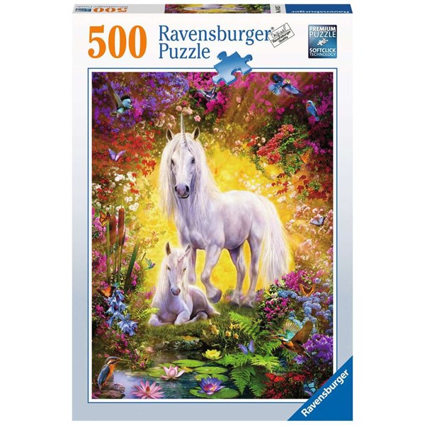 Ravensburger (14825) - "Einhorn mit Fohlen" - 500 Teile Puzzle