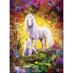 Ravensburger (14825) - "Einhorn mit Fohlen" - 500 Teile Puzzle