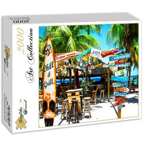 Grafika (02877) - "Willemstad Beach, Curaçao" - 2000 Teile Puzzle