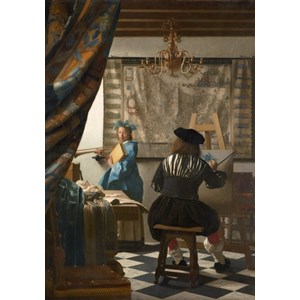 Grafika (00145) - Johannes Vermeer: "The Allegory of Painting, 1666-1668" - 1000 Teile Puzzle