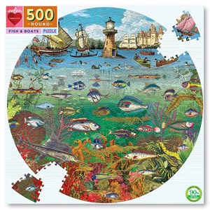 eeBoo (EPZFFBB) - "Fish And Boat" - 500 Teile Puzzle