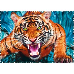 Trefl (11110) - "Facing a tiger" - 600 Teile Puzzle