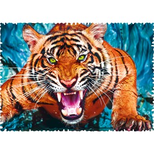 Trefl (11110) - "Facing a tiger" - 600 Teile Puzzle